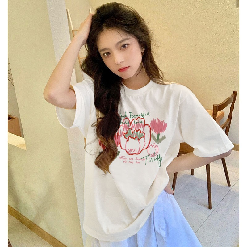 Áo Thun Unisex 100% Cotton Nguyên Chất Ngắn Tay Phong Cách Hàn Quốc Mới NRVP 2023