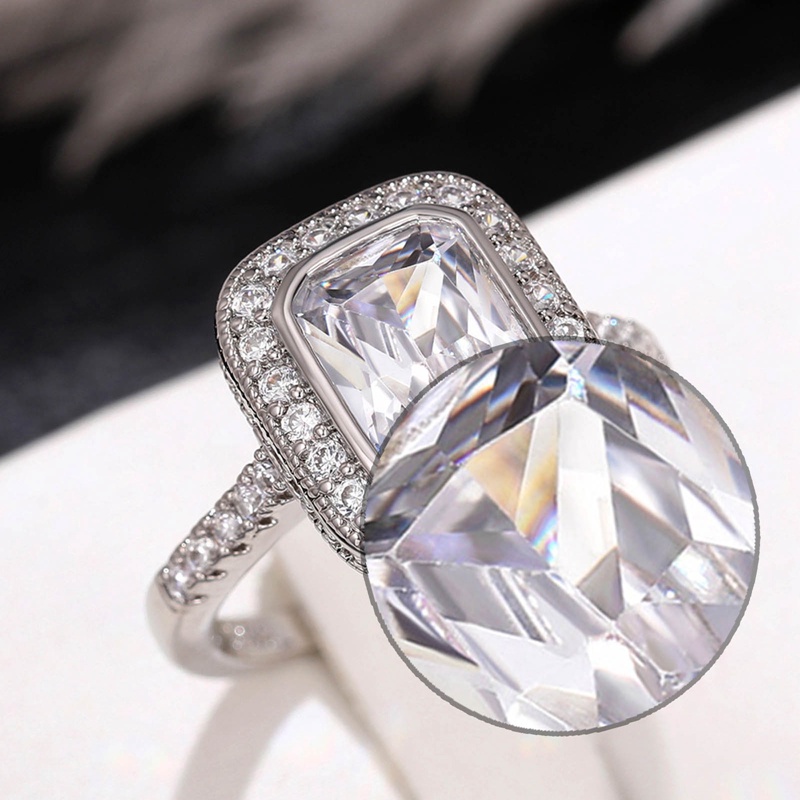 Ygt Nhẫn Cưới Đính Đá Zircon Pha Lê Phong Cách Hiện Đại Sang Trọng