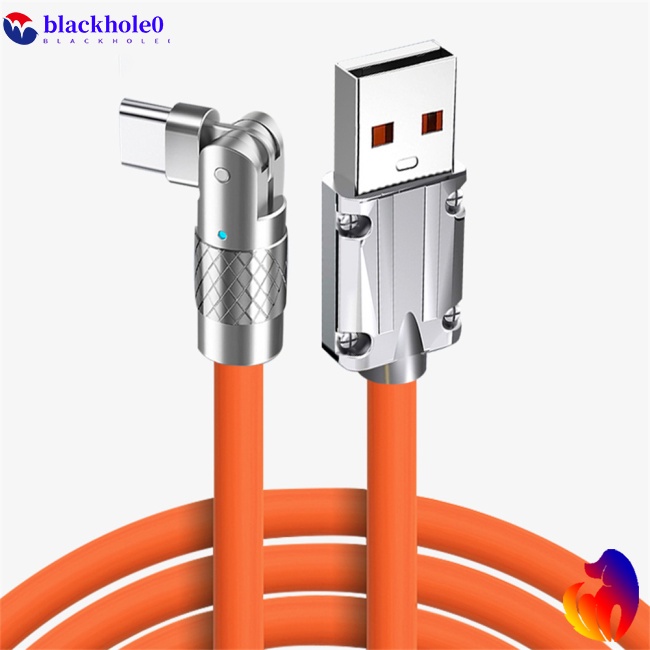 Dây Cáp Sạc Nhanh 120w 6A Type C 180 Có Đèn Led Dành Cho Điện Thoại