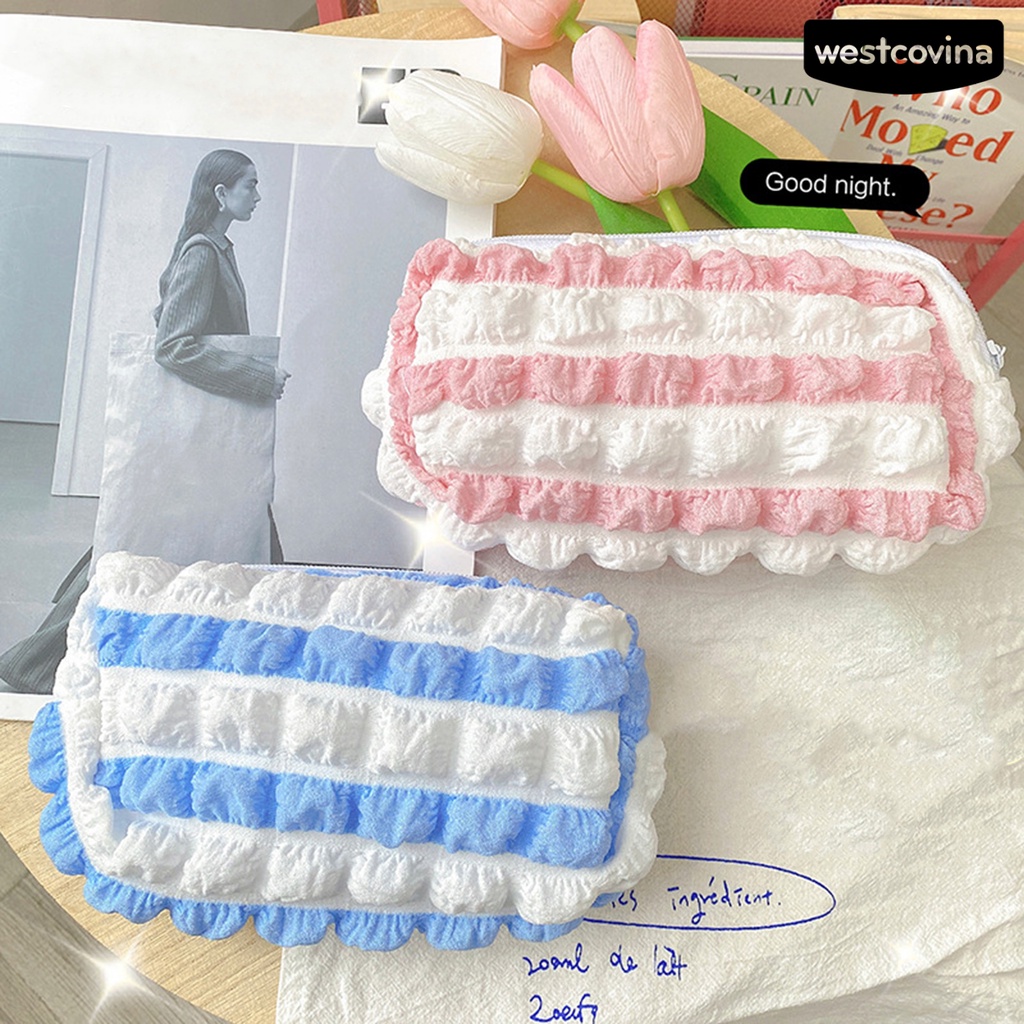 [COD]♪Túi Đựng Bút Mềm Mại Có Khóa Kéo Chống Bụi Tiết Kiệm Không Gian Ốp