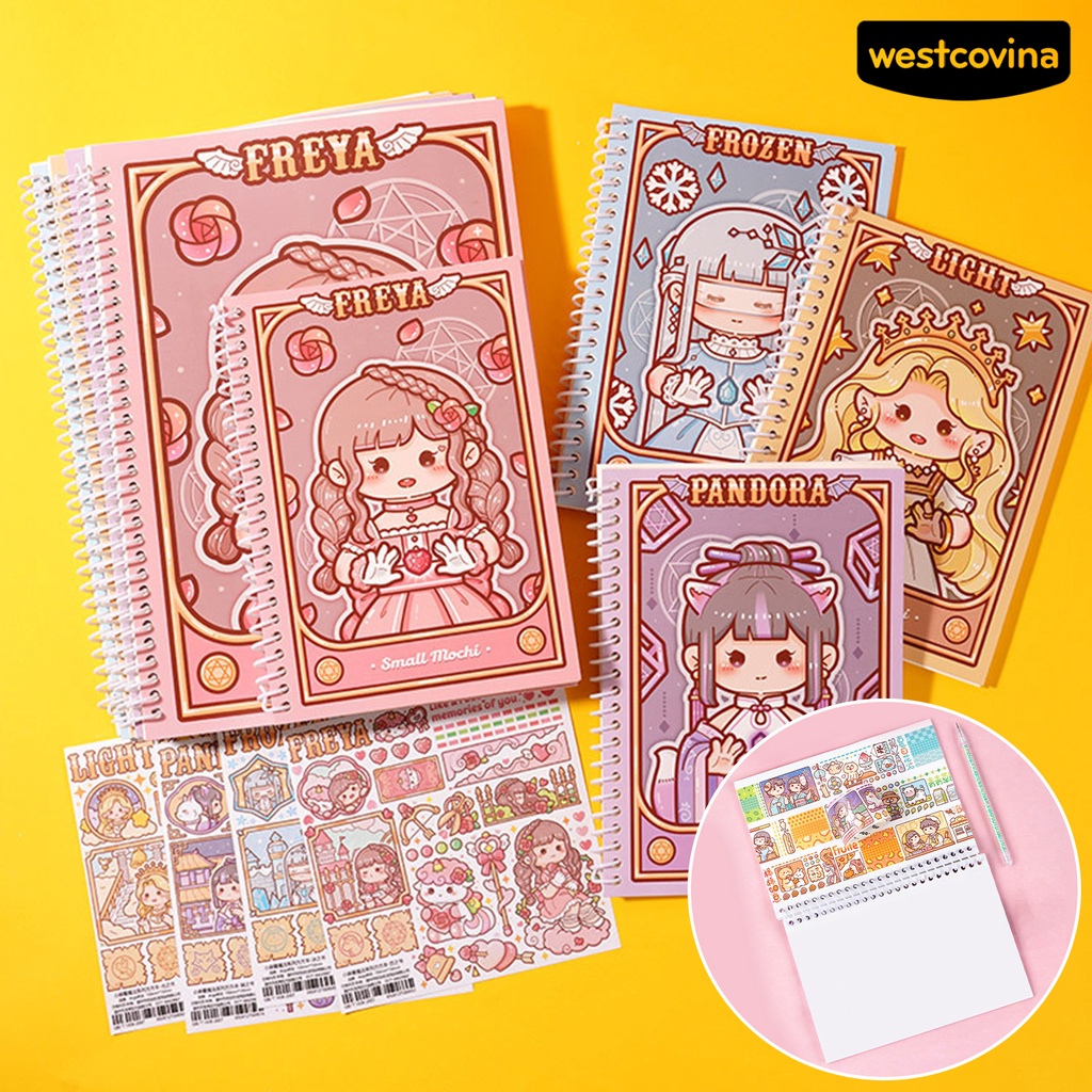 [COD]♪Sổ Tay In Hoạt Hình Dễ Thương Có Thể Nạp Lại Tiện Dụng DIY