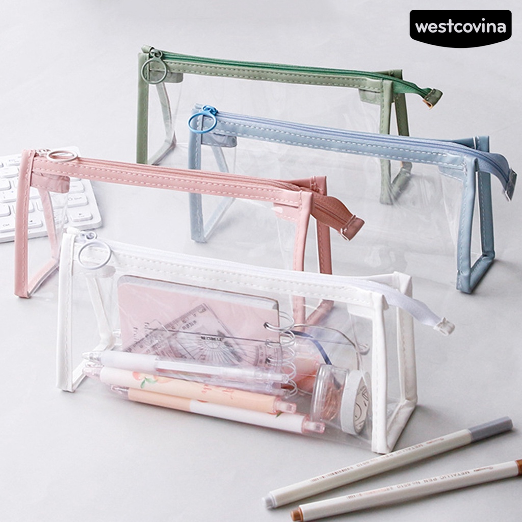 [COD]♪Túi Đựng Bút Trong Suốt Sức Chứa Lớn Phong Cách Hàn Quốc
