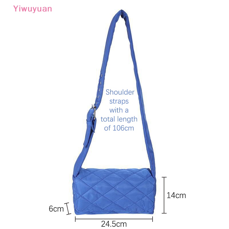 Túi Đeo Chéo Vai Bằng Vải Nylon Bóng Sức Chứa Lớn Mùa Đông Cho Nữ