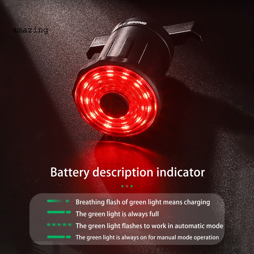 Đèn Đuôi Xe Đạp Sạc USB 7 Chế Độ Sáng An Toàn