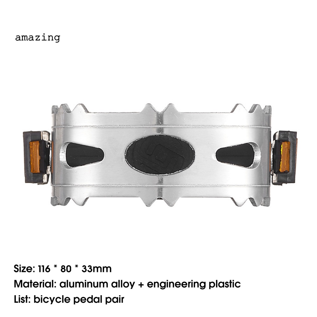 1 Cặp Bàn Đạp Xe Đạp Siêu Nhẹ Màu Sắc Bạc Thiết Kế Đục Lỗ Tiện Dụng