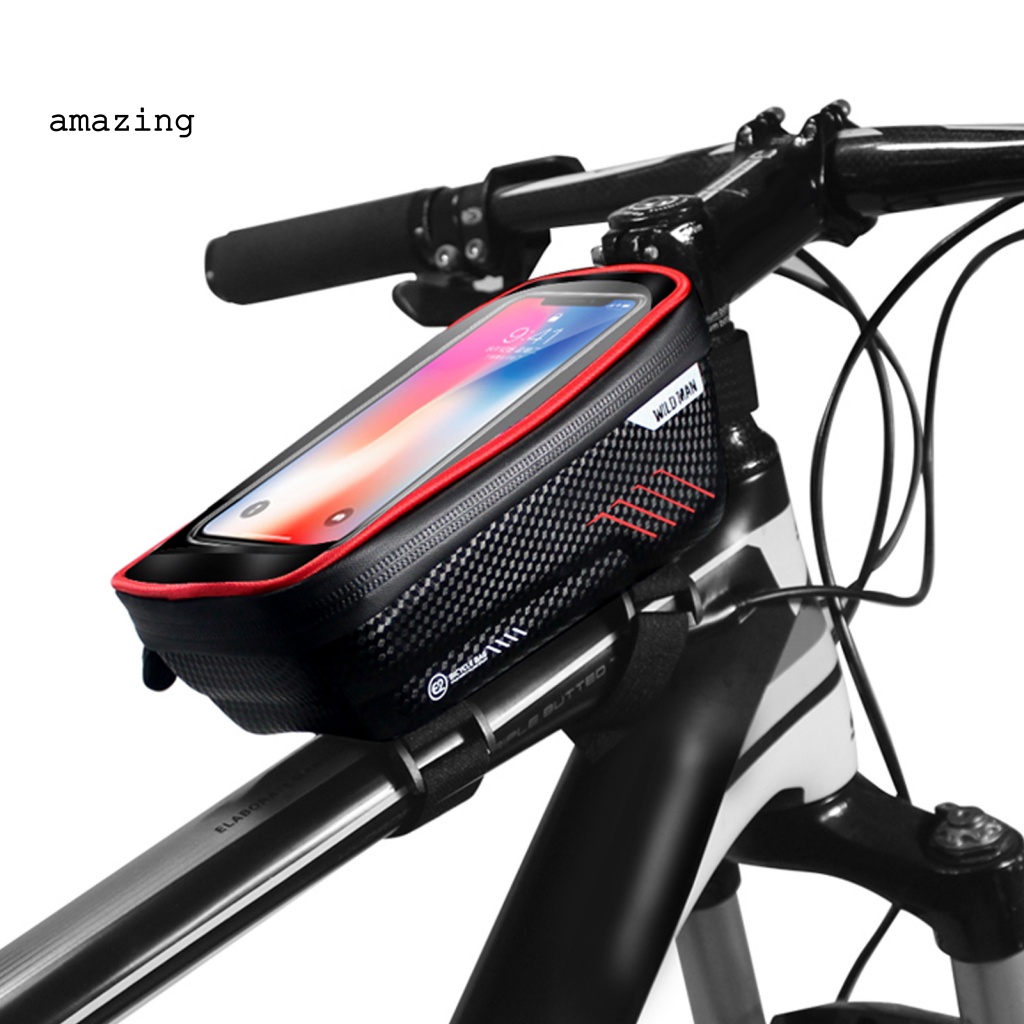 Túi Đựng Đồ Gắn Khung Trước Xe Đạp Có Khóa Kéo Dung Tích 1L Chống Thấm Nước Tiện Dụng