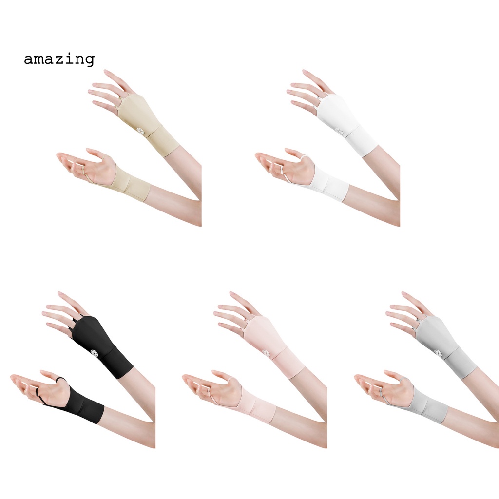 1 Đôi Găng Tay Chơi Golf Không Ngón Chống Trượt Bằng Lụa Lạnh Co Giãn Thoải Mái Có Thể Tái Sử Dụng