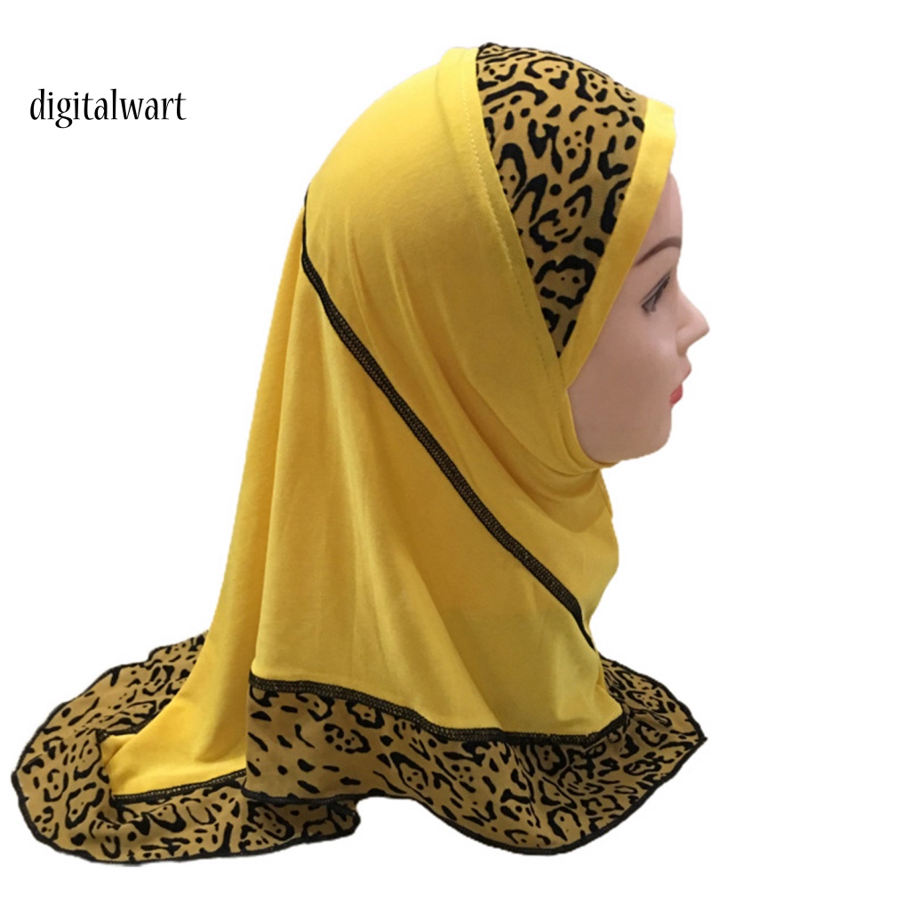 Kỹ Thuật Số| Khăn Trùm Đầu Không Dễ Biến Dạng In Họa Tiết Da Báo Dùng Hàng Ngày Cho Trẻ Em