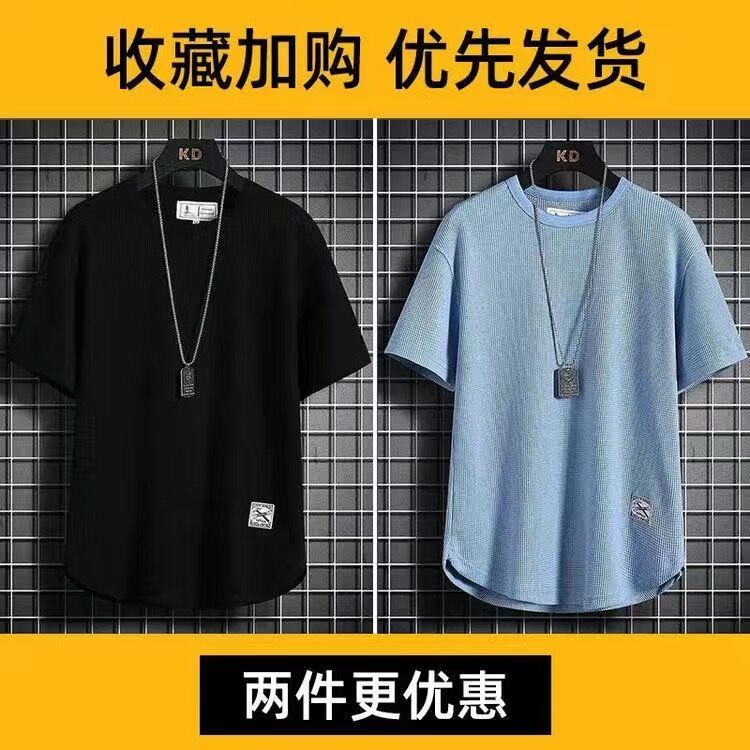 Áo Thun Tay Ngắn Cổ Tròn Dáng Rộng Thoáng Khí Màu Sắc Đơn Giản Thời Trang Mùa Hè Cho Nam