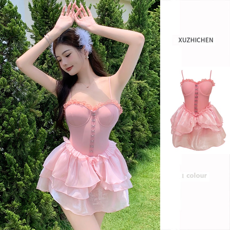 Đồ Bơi Một Mảnh Cao Cấp Ôm Ngực Nhỏ Nhìn Rõ Quạt Thần Tiên Màu Trơn Desire 2023 Bán Chạy Dành Cho Bạn Nữ