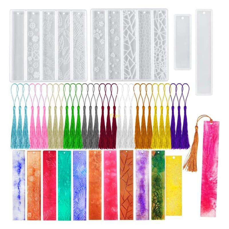 1 Bộ Khuôn Silicone Hình Chữ Nhật Làm Đánh Dấu Trang Sức DIY