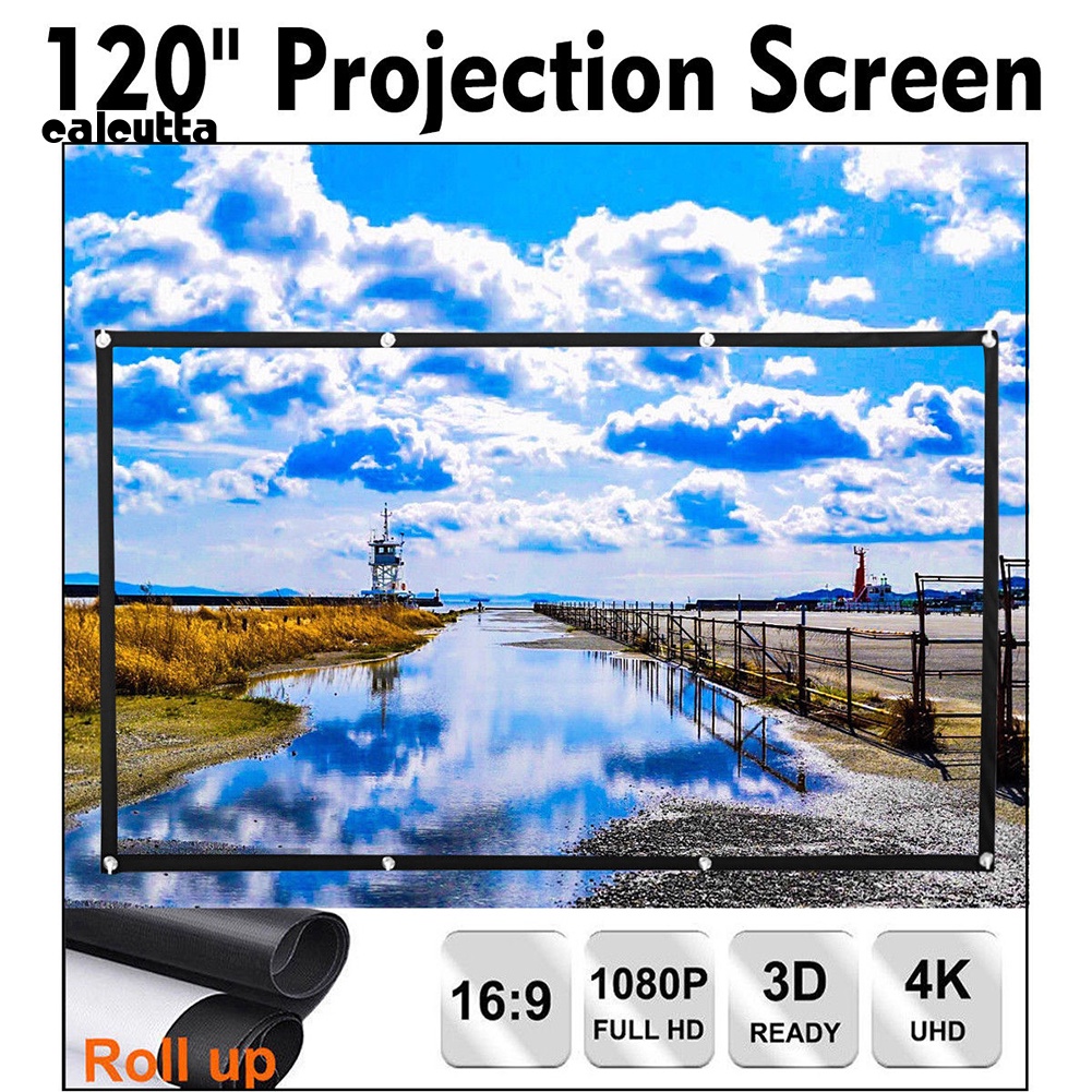 Màn Hình Máy Chiếu 60 / 72 / 84 / 100 / 120 Inch Có Thể Gập Lại