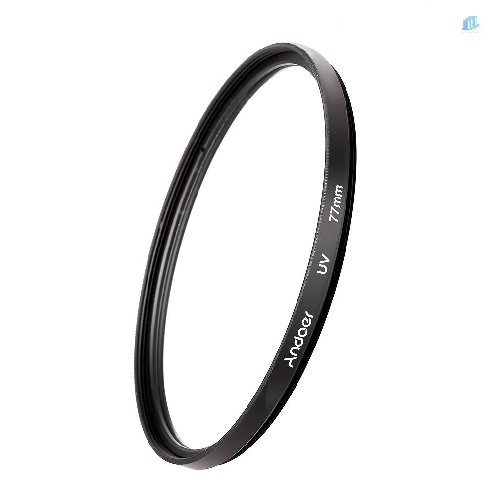 Kính Lọc Phân Cực Andoer 77mm UV Siêu Thấu Kính Cho Máy Ảnh DSLR