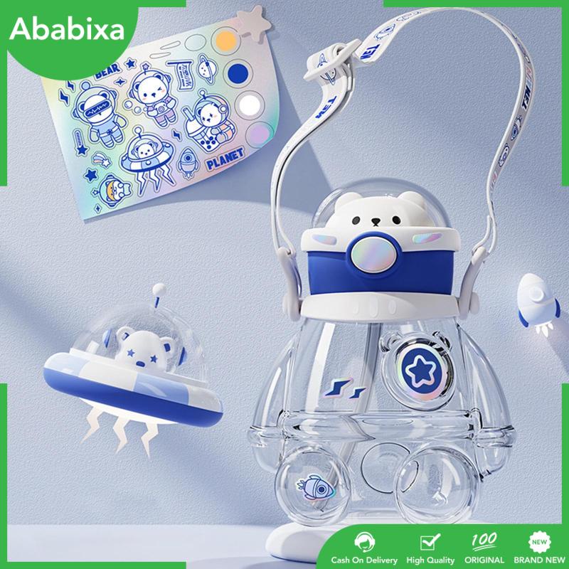 Bình Nước Thể Thao 700ml Có Ống Hút Và Dây Đeo Bằng Silicone Cho Trẻ Em Và Người Lớn