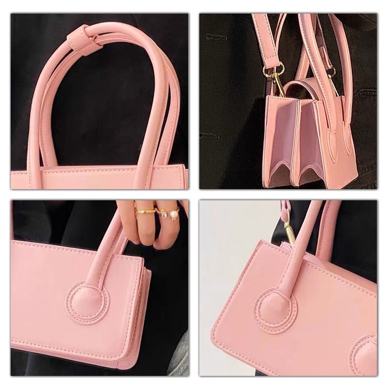 MISCHA Túi Đeo Chéo mini Hình Vuông Màu Hồng Thời Trang Dành Cho Nữ