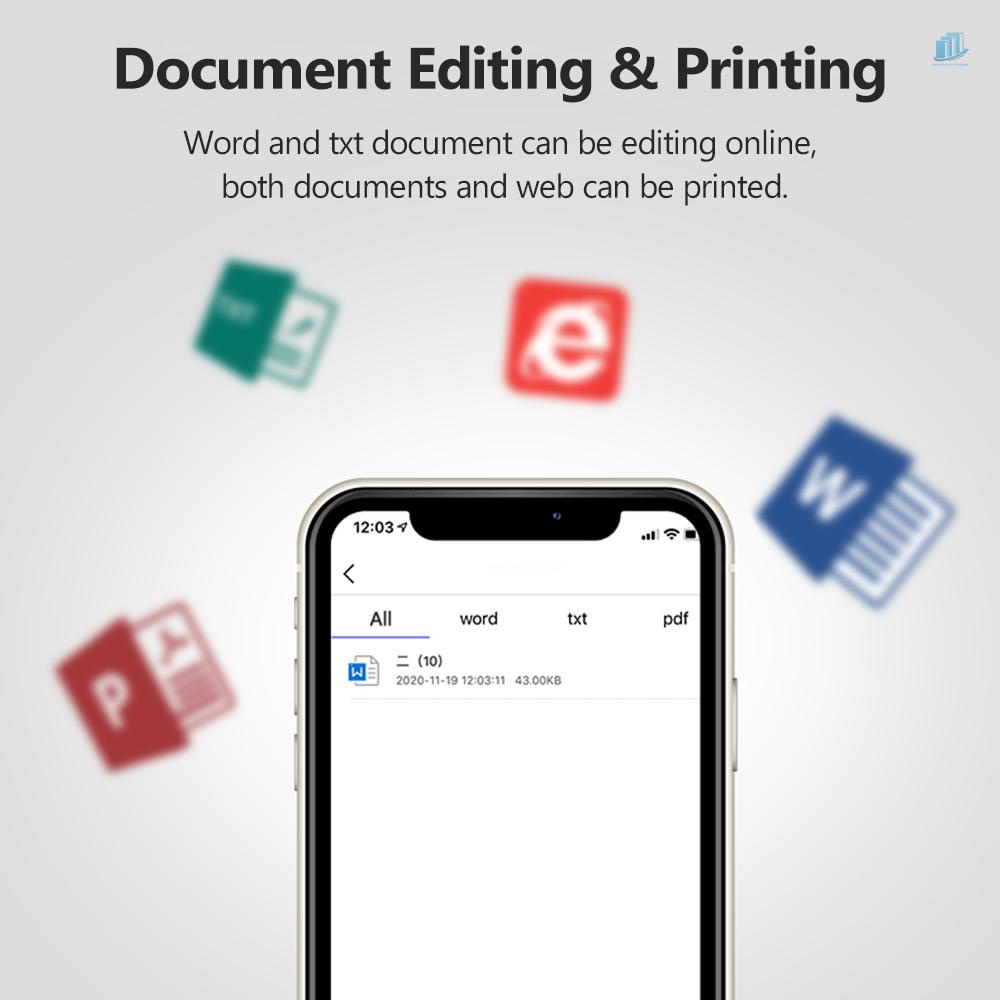 Máy In Nhiệt Mini Bỏ Túi Đa Năng Hình Gấu Trúc Dễ Thương Cho Bé