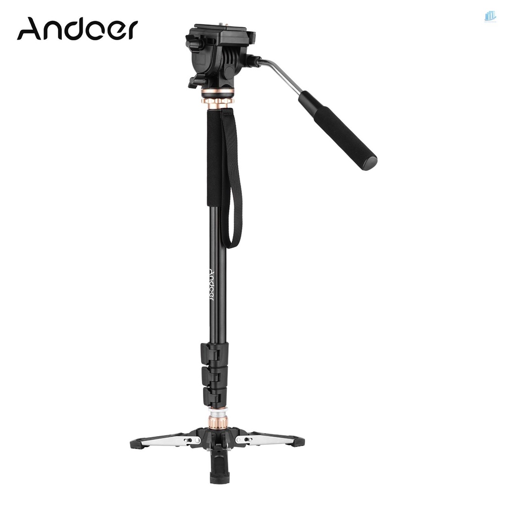 Gậy Chụp Ảnh Andoer 173cm / 68inch Chịu Tải 6kg Với Đế Nghiêng 3 Khúc DSLR Bằng Hợp Kim Nhôm Có Thể Tháo Rời