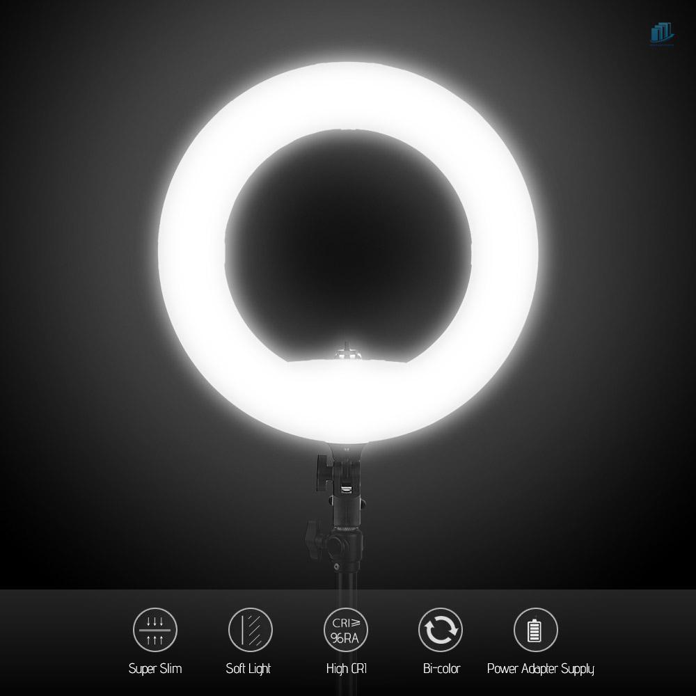 Vòng Đèn LED 192 Bóng 3200K Sang 5500K 38W Màu Đen Chịu Nhiệt Cao Hỗ Trợ Quay Video / Chụp Ảnh / Trang Điểm Điện Thoại