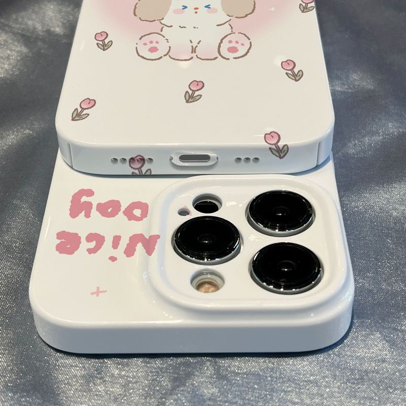 Ốp Điện Thoại Cứng Hình Chó Mèo / Bông Hoa Xinh Xắn Cho Iphone 8 Xr11Iphone12 / 13plus 7promax14 / R9TY