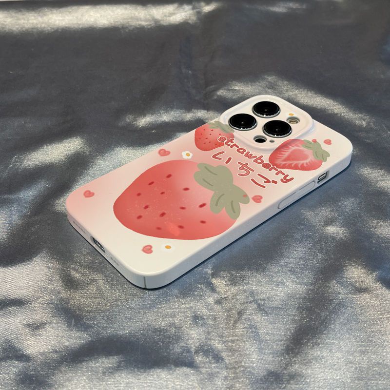 Ốp Điện Thoại Cứng Họa Tiết Dâu Tây Phong Cách Nhật Bản Cho Iphone12 / 1411 / 8 / xr Apple / 13plus7 xs KDIM