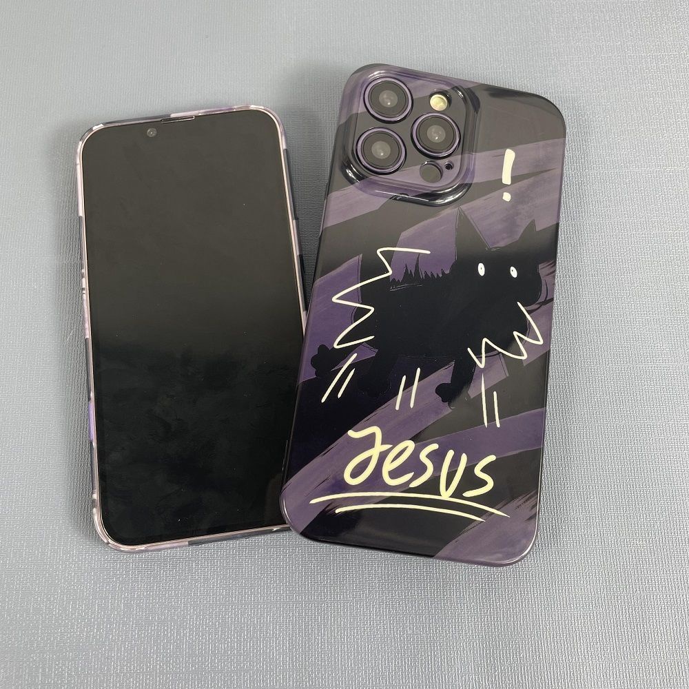 Ốp Điện Thoại Cứng Họa Tiết Hoạt Hình Mèo Đáng Yêu Cho iPhone14Promax EK24 1112xrxs13