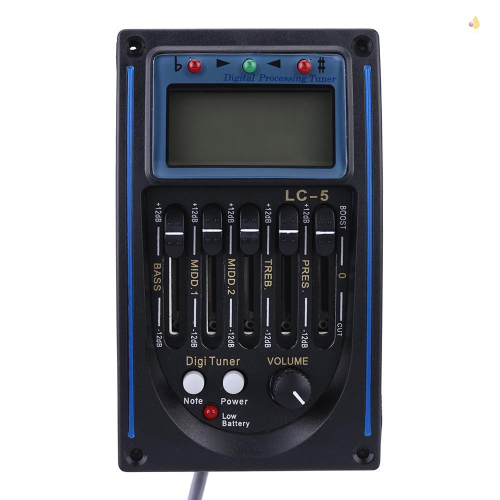 Hệ Thống Điều Chỉnh EQLC-5 5 Băng Tần EQ Màn Hình LCD Chuyên Dụng Cho Đàn Guitar Acoustic