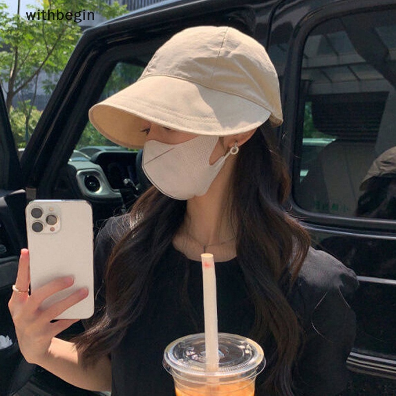 Mũ Rộng Vành Che Nắng Mùa Hè Di Động Khô Nhanh Có Dây Rút Tùy Chỉnh Vành