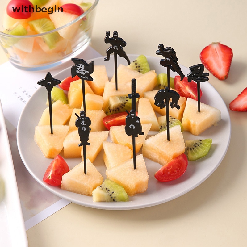 Bộ 9 Nĩa Ăn Tráng Miệng Hình Ninja Mini Cho Bé