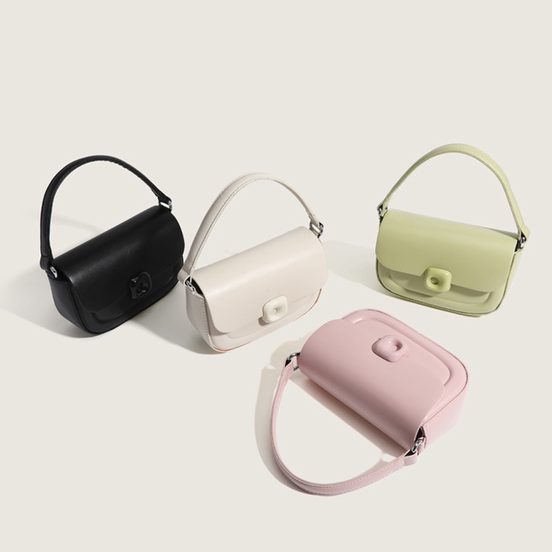 Túi Đeo Chéo Khóa Nam Châm Màu Sắc Ngọt Ngào Thời Trang Cho Nữ