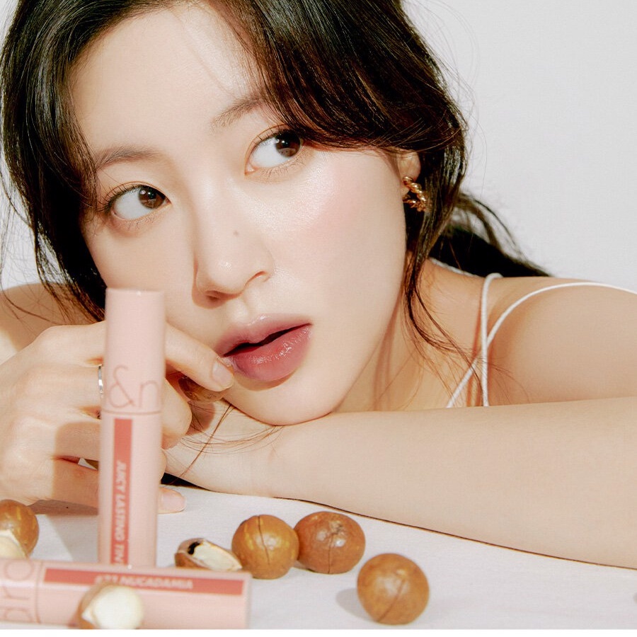 Son Tint Bóng, Siêu Lì, Căng Mọng Môi Hàn Quốc Romand Juicy Lastint Tint #23 Nucadamia
