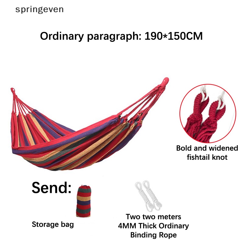 Võng Đơn / Đôi Bằng Vải Bạt Dày Bền Bỉ Kèm Túi Đựng Dùng Khi Đi Cắm Trại