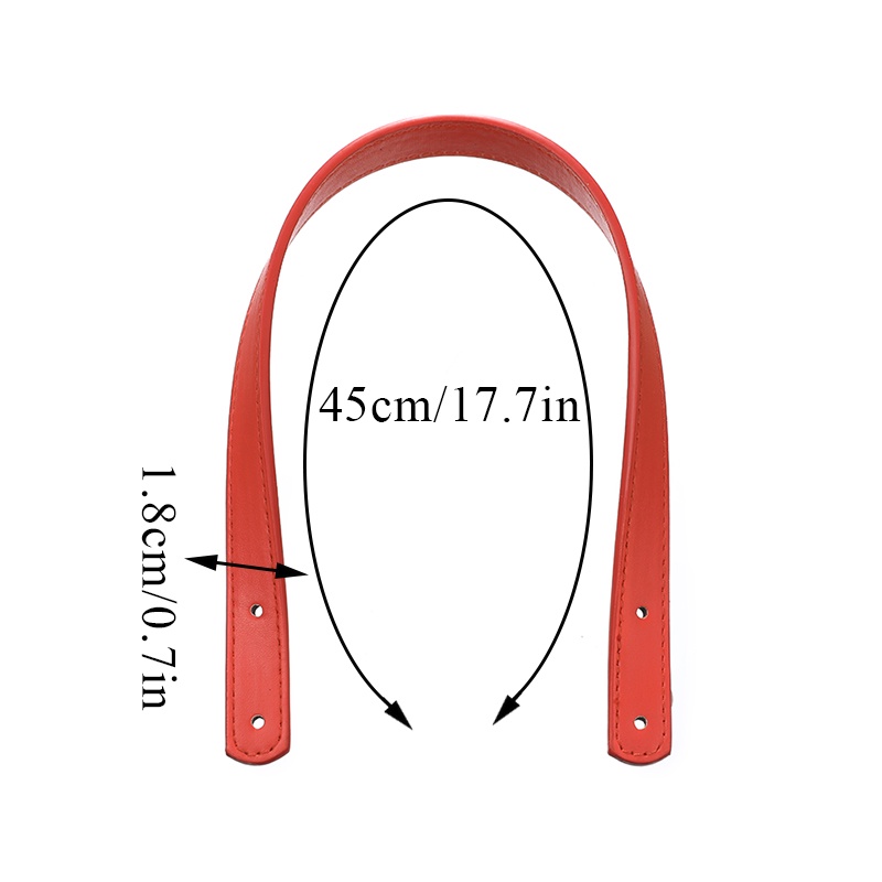 1 Cặp Dây Đeo Túi Xách Bằng Da PU Đính Đinh Tán Màu Trơn DIY Dễ Phối