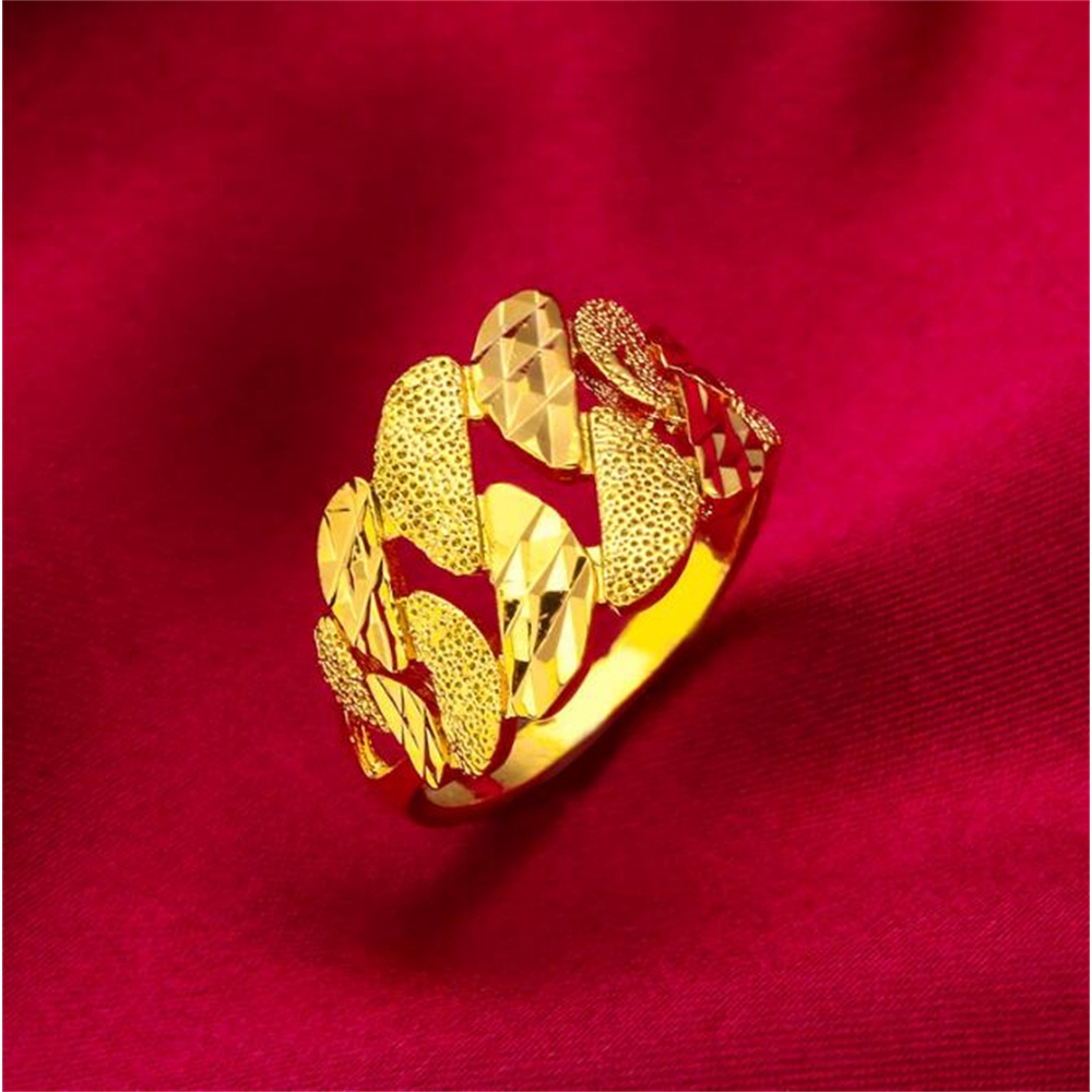 Nhẫn Mạ Vàng 24K Hình Đồng Xu Thời Trang Dành Cho Nam Và Nữ