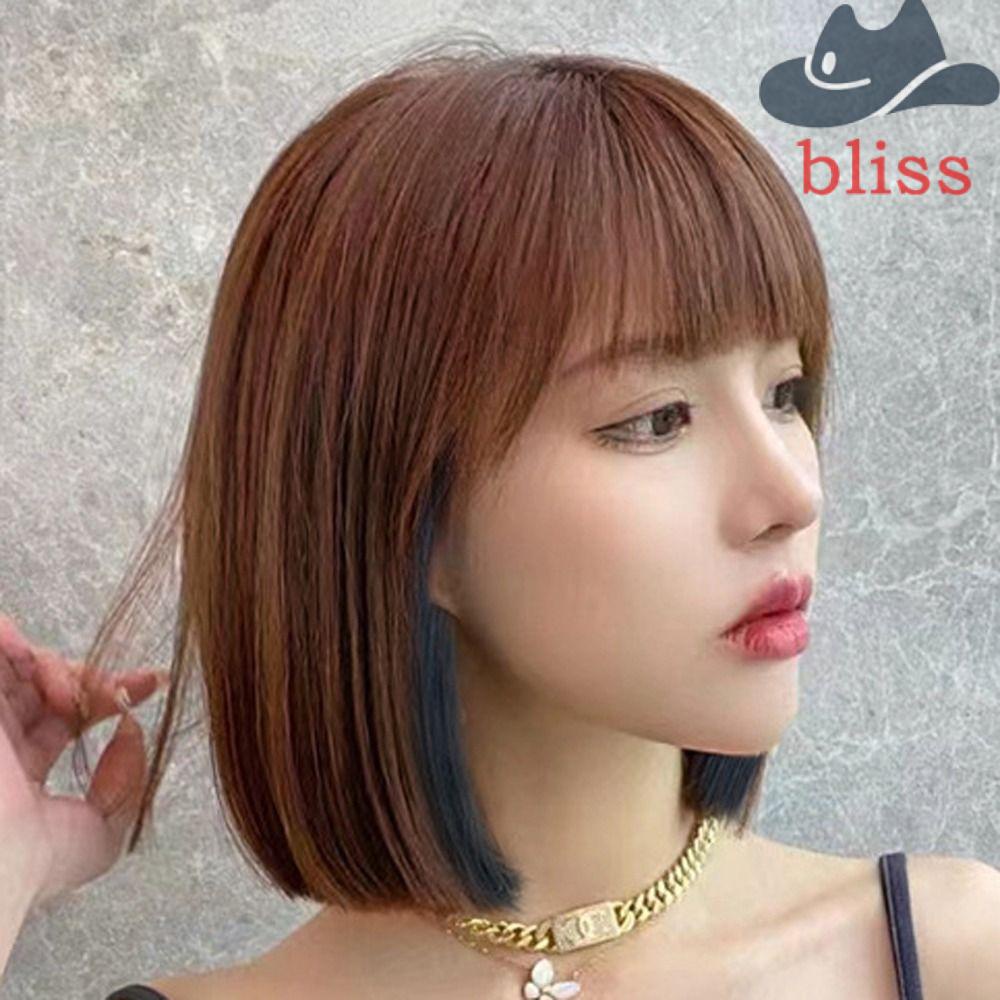 Bộ Tóc Giả Kiểu Bob Thẳng Mềm Mại Tự Nhiên Dùng Để Hóa Trang Cho Nữ