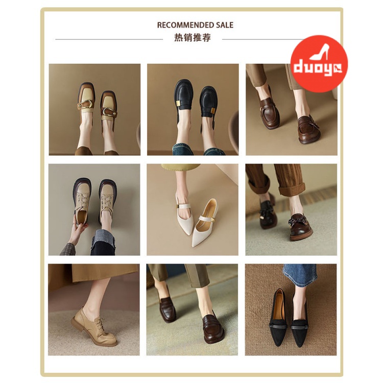 Duoya Tóc Thẳng ~ [Hàng Có Sẵn] Giày Sandal Xếp Ly Dây Đeo Một Dây Cỡ Lớn Dễ Phối Đồ Mùa Hè Dày Dặn Cho Nữ Miễn Phí Vận Chuyển