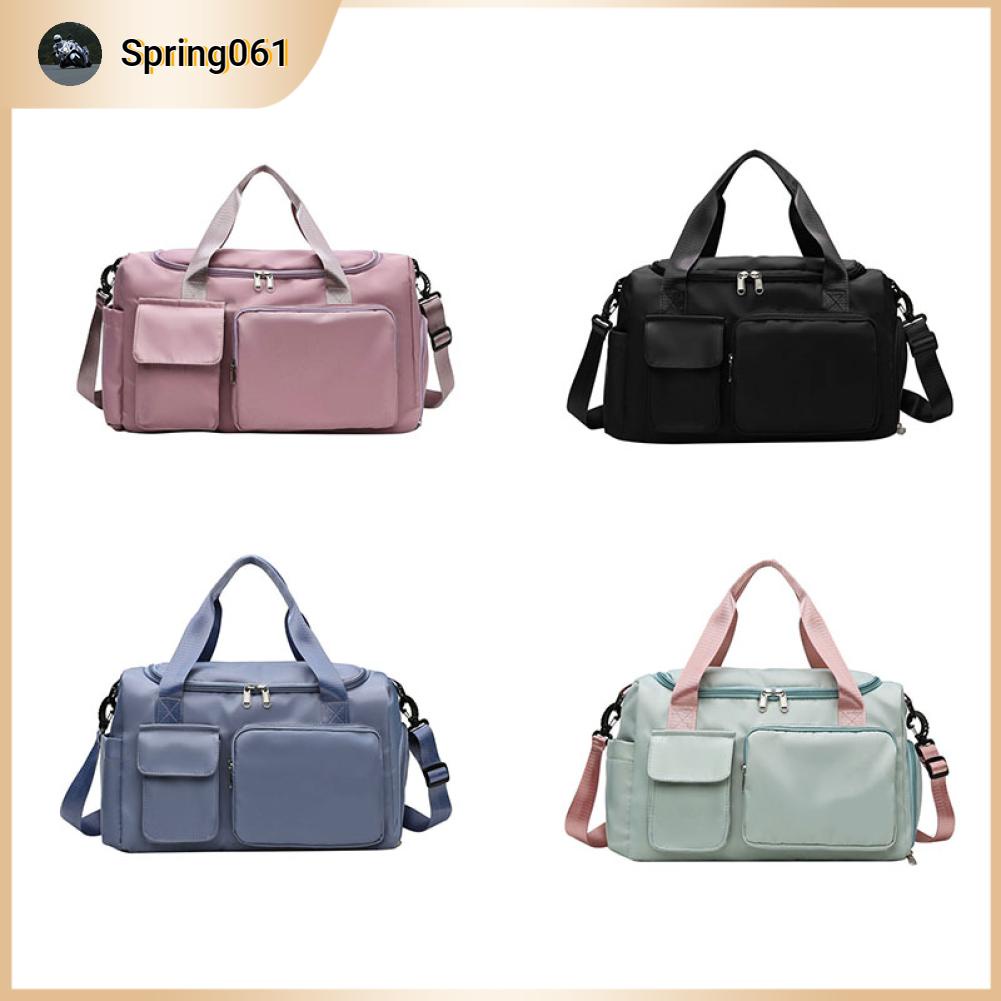 Spring061 Túi du lịch Vải Oxford Chống mài mòn Công suất lớn thể thao chống nước nhiều túi