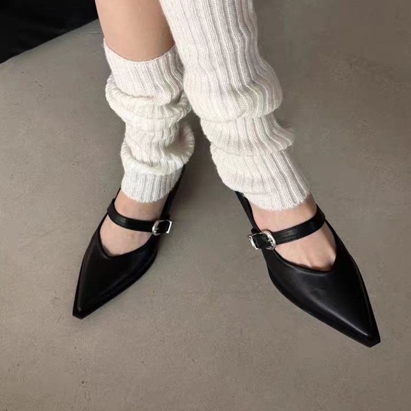 Giày Mary Jane Gót Dày Phong Cách Thời Trang Pháp Dành Cho Nữ