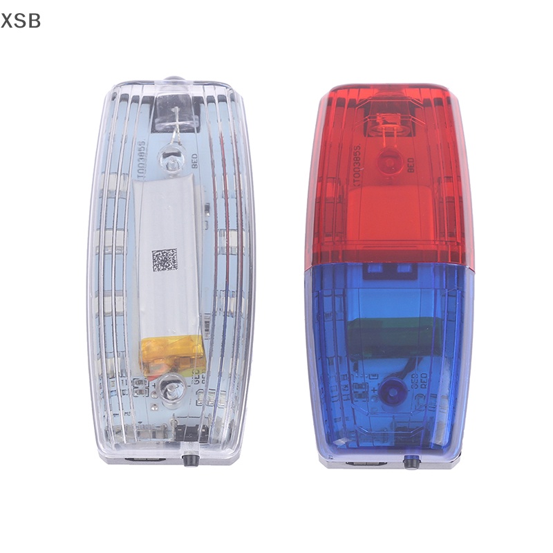 XSB Led Màu Đỏ màu xanh đa chức năng Clip nhấp nháy cảnh báo an toàn vai cảnh sát ánh sáng New