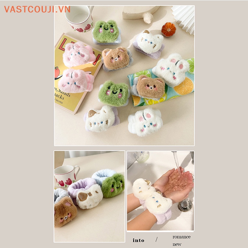 1 Cặp Băng Đeo Cổ Tay Thấm Hút Mồ Hôi Tốt In Họa Tiết Hoạt Hình Dễ Thương Tiện Dụng