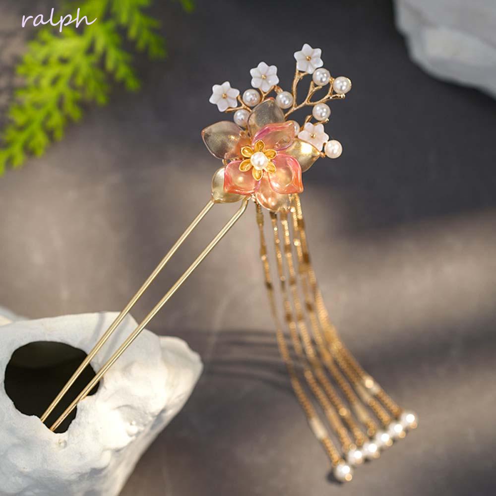 Trâm Cài Tóc Dáng Dài Phối Tua Rua Phong Cách Trung Hoa Cổ Điển