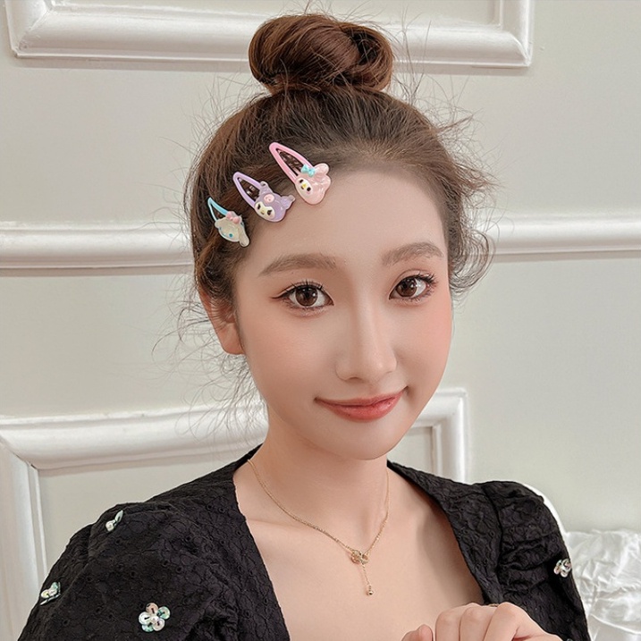 Kẹp Tóc BB Trong Suốt Họa Tiết Hoạt Hình Dễ Thương Cho Nữ
