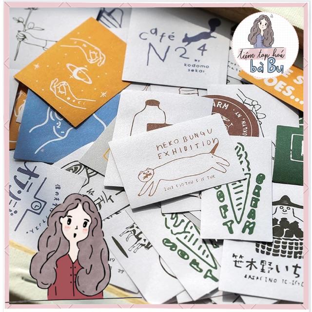 Set 60 miếng stickers nghệ thuật