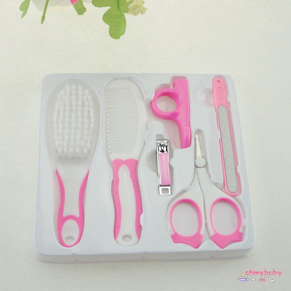 [OMY] Đồ Dùng Cho Bà Mẹ Và Trẻ Em Bộ Dụng Cụ Chăm Sóc Móng Tay Sơ Sinh Kéo Cắt Bàn Chải Lược Bấm 6 Món [P/9]