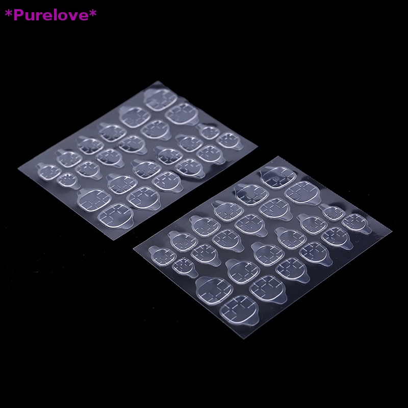 Set 5 Tờ / 24 Miếng Dán Móng Tay Giả Hai Mặt Tự Dính Tiện Dụng Mới