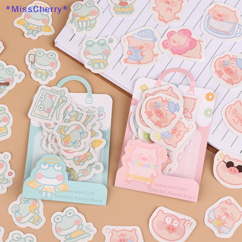 Set 40 Sticker Dán Trang Trí Nhật Ký Hình Động Vật Dễ Thương Mới