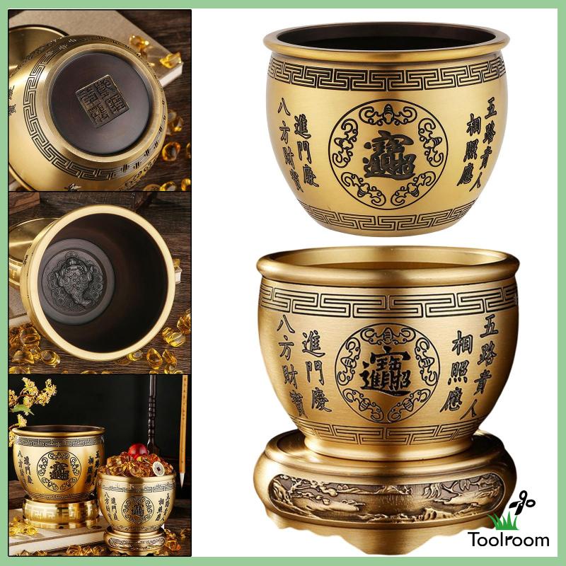 [Toolroom] Bát Phong Thủy Bằng Đồng Thau Điêu Khắc Kho Báu Trang Trí Phòng Ăn