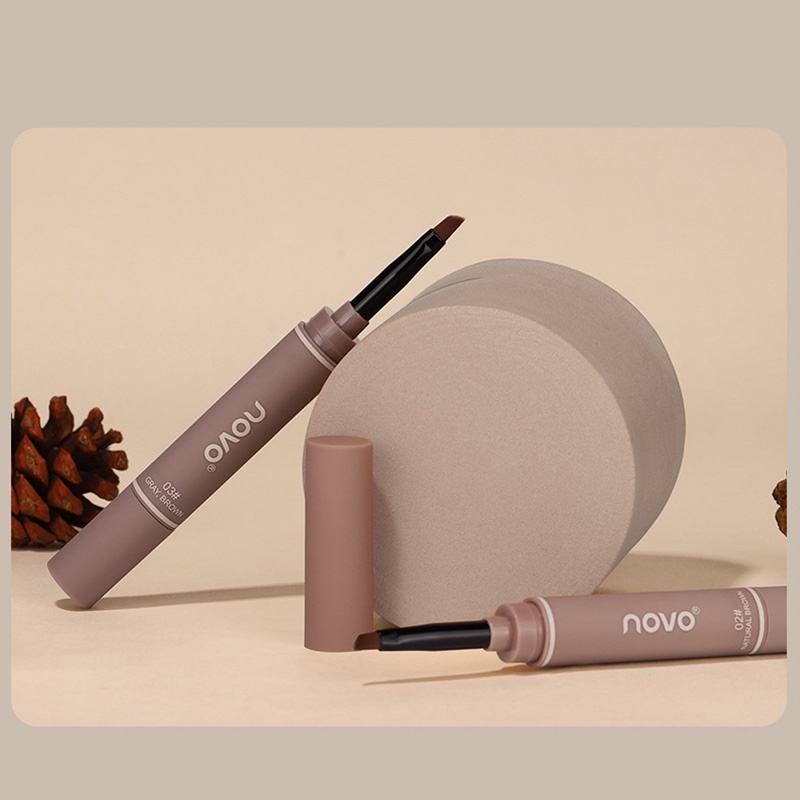 Kem Nhuộm Lông Mày Hai Đầu Chống Thấm Nước Lâu Trôi Không Phai Màu Sắc Sáng Bóng Kèm Cọ Trang Điểm