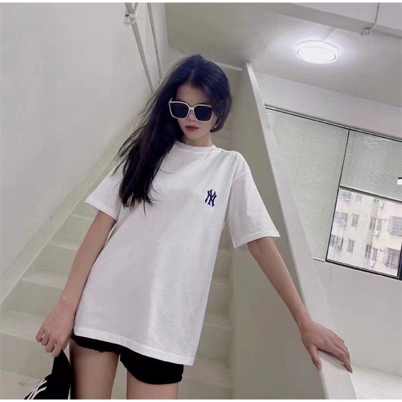 Áo Thun Mùa Hè Tay Ngắn Thêu logo Trước Ngực M8 &amp; I &amp; 8B Phong Cách unisex Lưng