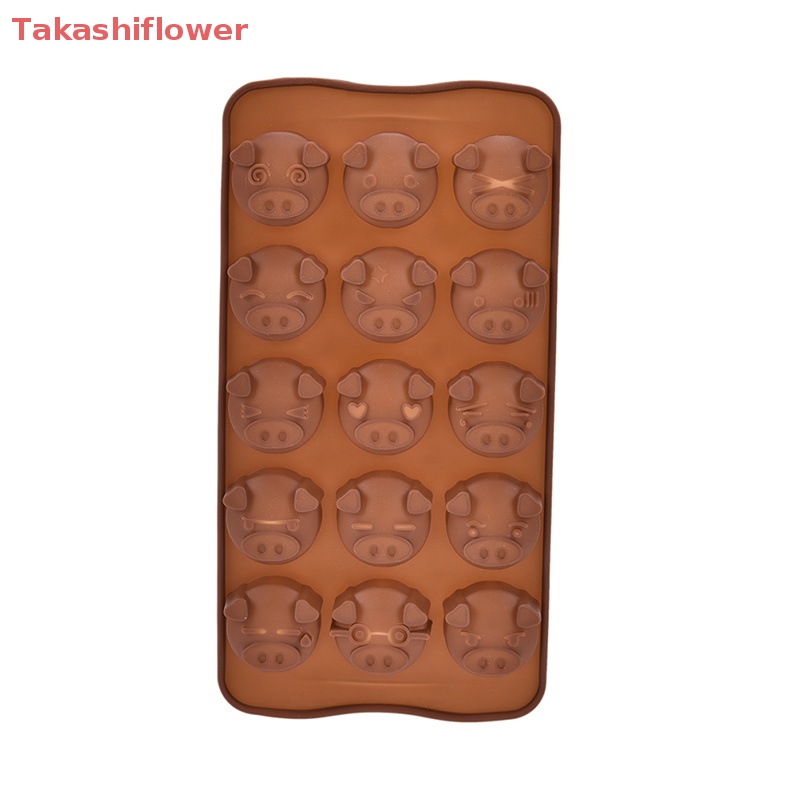 Khuôn Làm Bánh / Sô Cô La / Kẹo Ngọt Bằng Chất Liệu Silicone Hình Chú Heo Dễ Thương Xinh Xắn