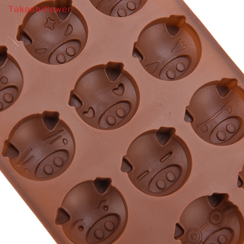 Khuôn Làm Bánh / Sô Cô La / Kẹo Ngọt Bằng Chất Liệu Silicone Hình Chú Heo Dễ Thương Xinh Xắn